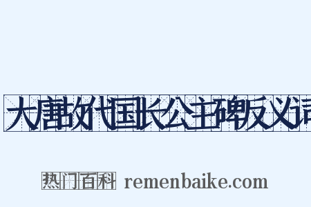 大唐故代国长公主碑反义词是什么意思的图片